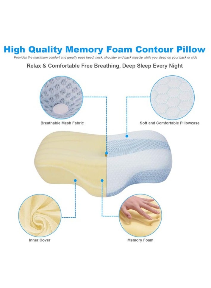 general Orthopedic memory foam pillow, cervical pillow, ergonomic, suitable for side sleepers, side sleepers, supine sleepers and belly sleepers (600×430×110mm) - Image 4