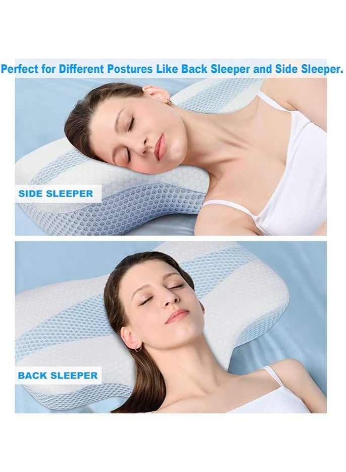 general Orthopedic memory foam pillow, cervical pillow, ergonomic, suitable for side sleepers, side sleepers, supine sleepers and belly sleepers (600×430×110mm) - Image 5