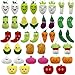 XIPEGPA 40 PCS Mini Vegetable Food Plush Toy Set Cute Small Vegetable Stuffed Toy Keychain for Party Favors Keychain Ornament for Goody Bag Easter Egg Stuffers Carnival Birthday Party Classroom Prizes - Image 2