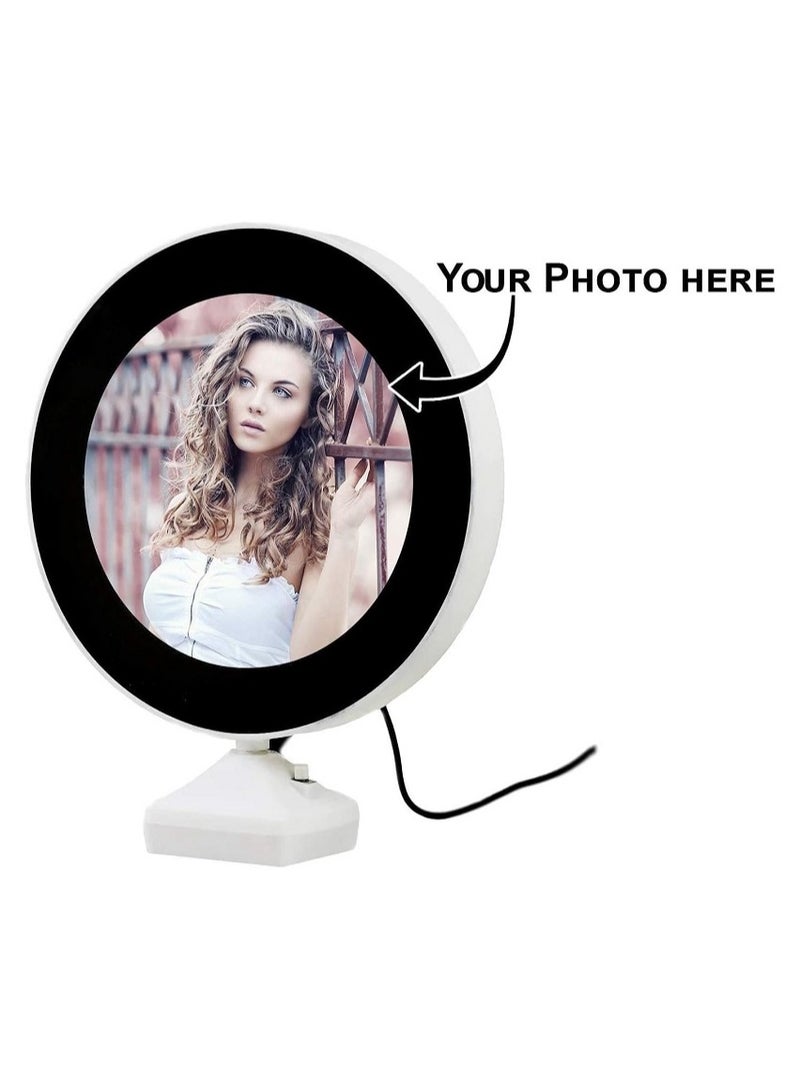 مراة سحرية مضيئة-مع برواز ليد - مثالية لاضافة لمسة عصرية لديكور المنزل-تصميم دائري مع اضاءة ليد مدمجة في الاطار -رائعة كمراة مكياج -(لون ابيض) - Image 2