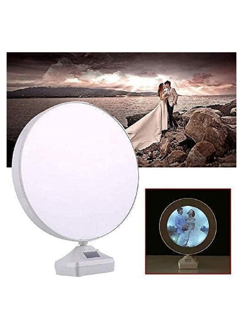 مراة سحرية مضيئة-مع برواز ليد - مثالية لاضافة لمسة عصرية لديكور المنزل-تصميم دائري مع اضاءة ليد مدمجة في الاطار -رائعة كمراة مكياج -(لون ابيض) - Image 4