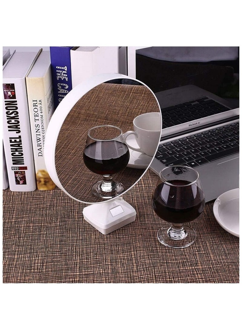 مراة سحرية مضيئة-مع برواز ليد - مثالية لاضافة لمسة عصرية لديكور المنزل-تصميم دائري مع اضاءة ليد مدمجة في الاطار -رائعة كمراة مكياج -(لون ابيض) - Image 5