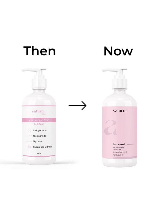 Saturn by GHC غسول الجسم بحمض الساليسيليك بنسبة 2% 250 مل؛ خالٍ من البارابين وSLS؛ جل استحمام مقشر لطيف؛ يمنع ظهور حب الشباب في الجسم وينظف البشرة بعمق - Image 3