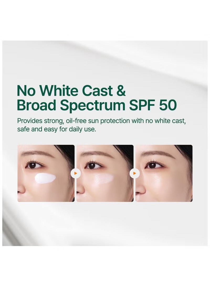 بوريتو Sun Day Adventure واقي الشمس الكوري الناعم والأخفف نسيج الطيف الواسع SPF 50 UVA وحماية UVB لا زيت صب أبيض مجاني لجميع أنواع البشرة نباتي العناية اليومية بالبشرة 50 مل، 1.69 أوقية فلورية - Image 5