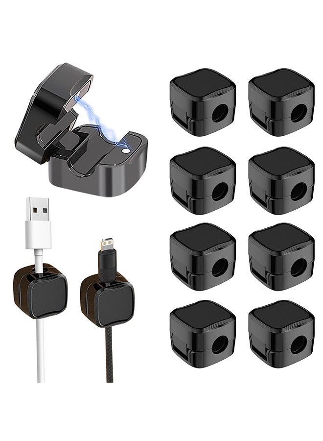 8Pcs Magnetic Cord Organizer, Magnetic Cable Organizer, Wire Holder, Cable Clips Cord Holder, Cable Keeper Organizer Management for Office Kitchen Car - Image 1