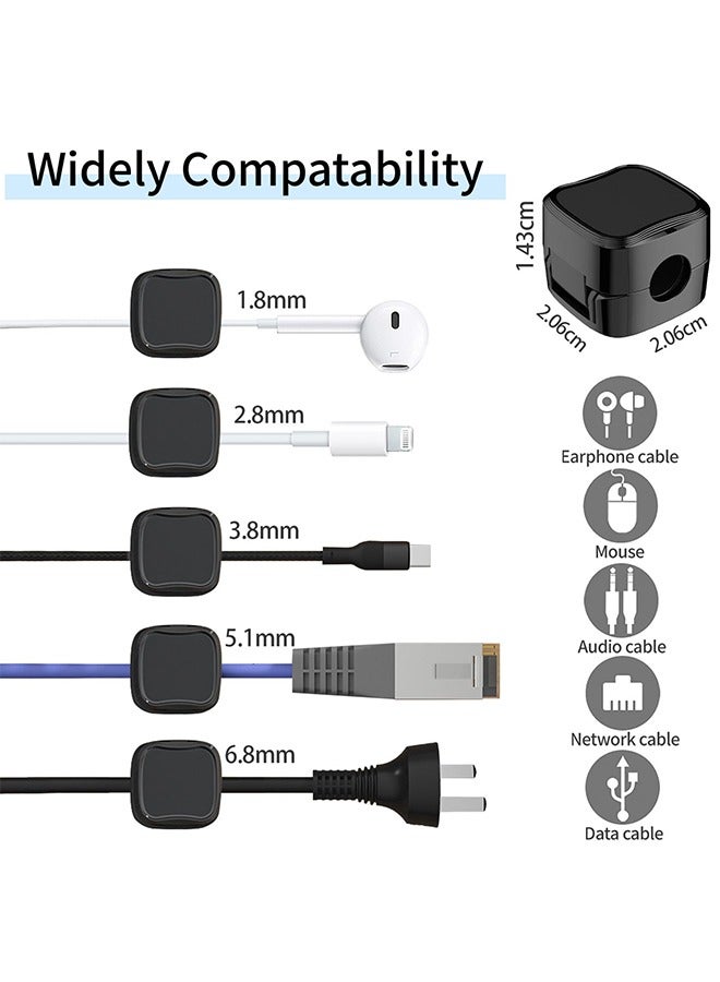 8Pcs Magnetic Cord Organizer, Magnetic Cable Organizer, Wire Holder, Cable Clips Cord Holder, Cable Keeper Organizer Management for Office Kitchen Car - Image 3