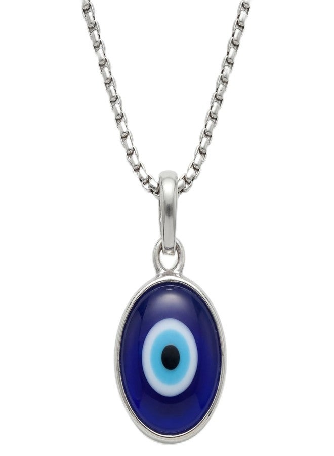Divine Hindu Evil Eye Locket Necklace for Men & Women | Nazar Protection Pendant Chain | Stylish Blue Evil Eye Pendant | Spiritual Protection Locket for Men & Women | Trendy Protection Pendant Jewelry - Image 1