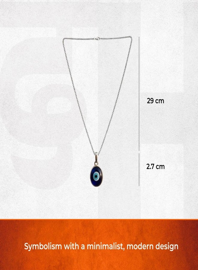 Divine Hindu Evil Eye Locket Necklace for Men & Women | Nazar Protection Pendant Chain | Stylish Blue Evil Eye Pendant | Spiritual Protection Locket for Men & Women | Trendy Protection Pendant Jewelry - Image 2