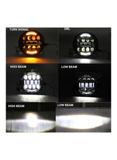 NIBEMINENT Round Motorcycle LED Headlight With DRL Replacement For Jeep Wrangler JK JKU LJ TJ Glide Road King Fatboy  - Image 3