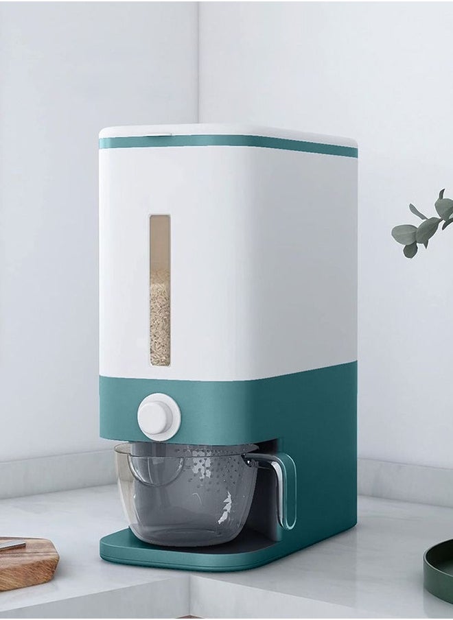 Cady One - Airtight Grain Storage Box for Grains and Dry Foods, 12L Moisture-Proof Rice Storage Container, Grain Dispenser with Transparent Window and Level Gauge - Image 1