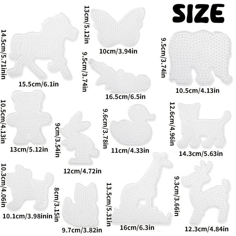 Set Of 12pcs Animal Shape Plastic Beading Mats Trays And Boards For Bead Art - Image 4