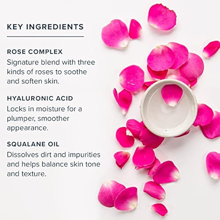 HERITAGE STORE Rosewater Facial Cleanser - Milk Face Wash Purifies and Nourishes w/Squalane, Rose Complex, Dry Skin to Combination Skin Care, Hypoallergenic, pH Balanced, Vegan, 60-Day Guarantee, 4oz - Image 3