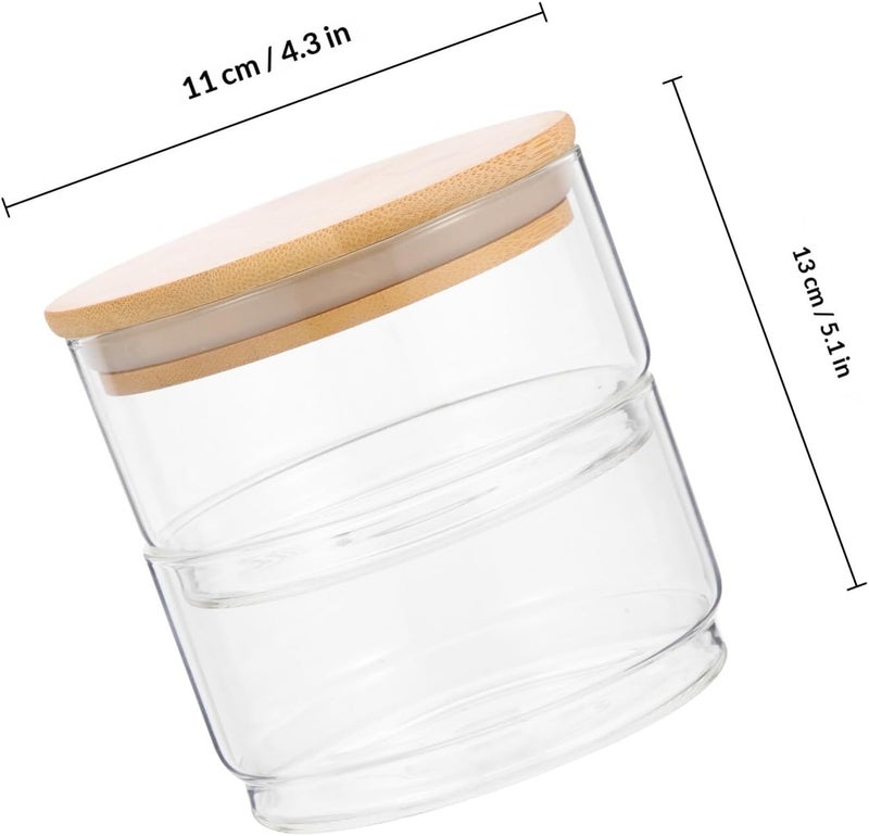 Stackable Glass Storage Jars with Lids, Airtight Cereal and Grain Storage Canisters, Food-grade Glass Containers for Kitchen Pantry Organization - Image 2