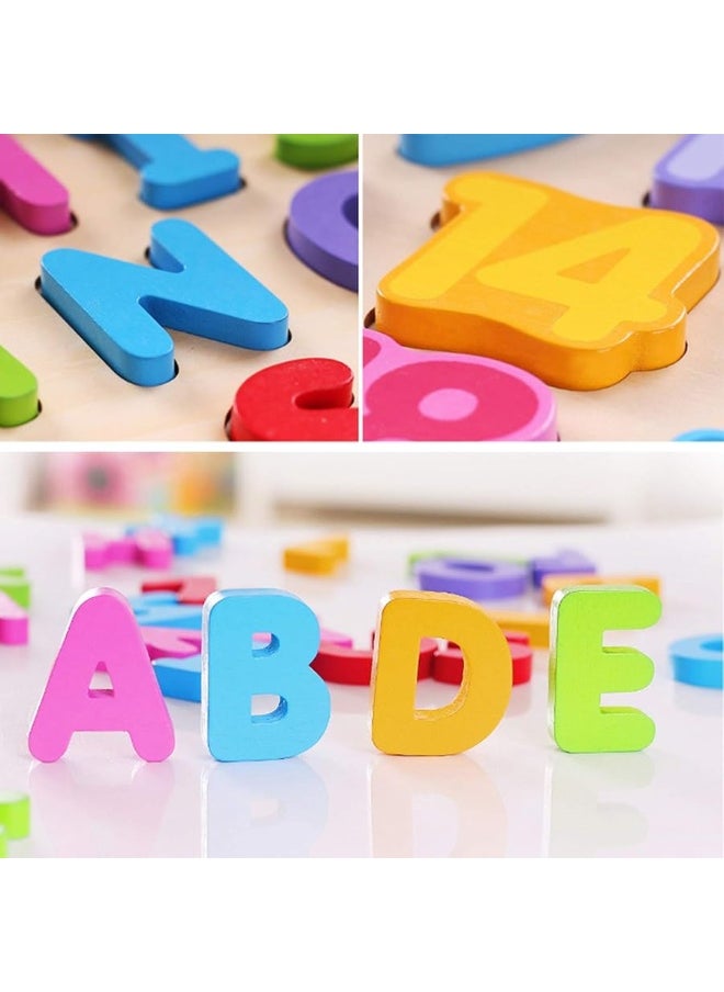 Boby Wooden Alphabet Puzzle Toys, ABC Letter & Number Puzzle for Toddlers 18+ Months Old, Preschool Learning Toys for Kids, Educational Name Puzzle Gift for Boys and Girls (Alphabet Puzzle)  - Image 2