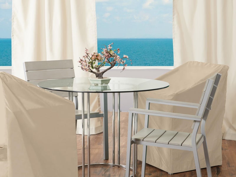 Covermates Classic Outdoor Chair Cover â€“ Heavy-Duty 12-Gauge Vinyl Patio Chair Protector, Weather-Resistant, Elastic Hem, Fits Most Garden & Deck Chairs, 36W x 35D x 32H - Set of 2 - Image 3