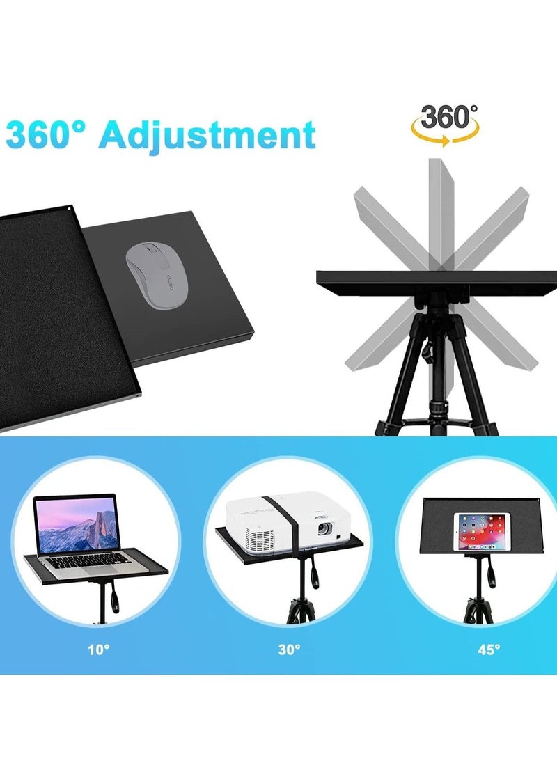 Generic Projector Tripod Stand Universal Laptop Floor Holder Height Adjustable 53-110cm Foldable Projector Telescopic Support with 360 Rotating Enlarged Tray for Office Home Stage Studio Outdoor  - Image 3