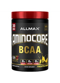 AllMax Nutrition Aminocore Bcaa Powder 8.18 Grams Of Amino Acids Intra And Post Workout Recovery Drink Gluten Free (Pineapple Mango 315 Grams)  - Image 1