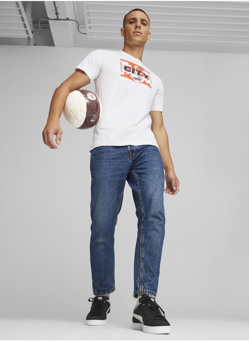 PUMA Manchester City Ftblicons Mens White T-shirt  - Image 3