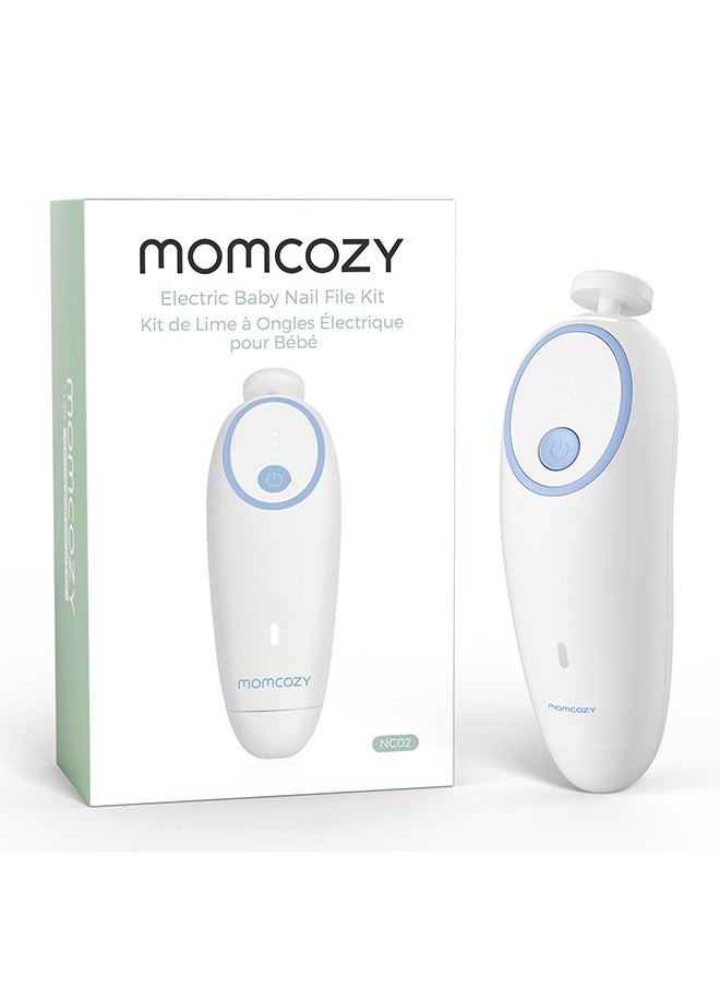 Momcozy Rechargeable Baby Nail File Kit - Blue  - Image 1