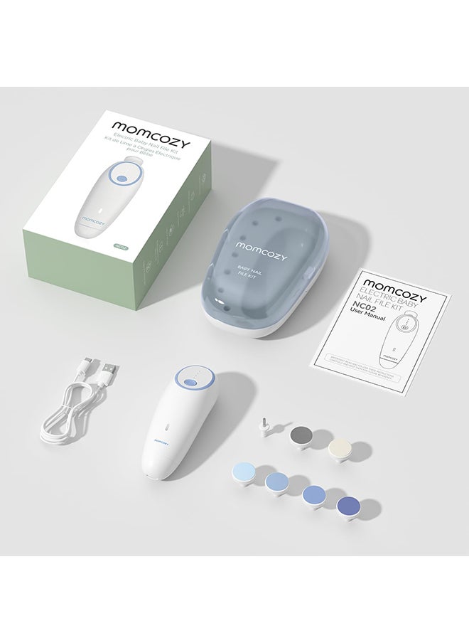Momcozy Rechargeable Baby Nail File Kit - Blue  - Image 3