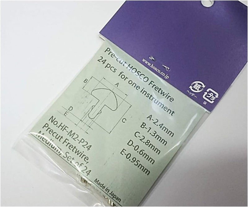HOSCO Precut Guitar Fretwire 24 pieces Medium Std Nickel Silver - Image 2