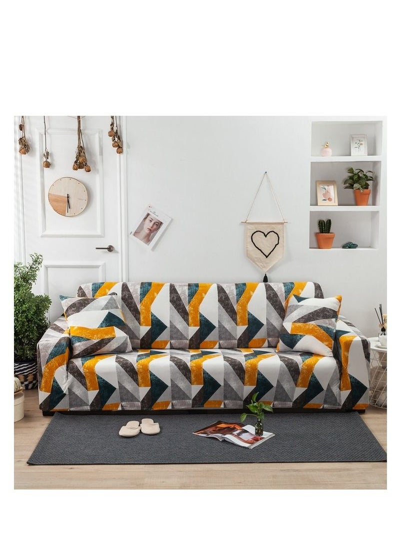 Y&D 3-Seater Exquisitely Floarl Designed Wrinkle-free Anti-slip 360-degree Full Coverage Sofa Slipcover  Length Stretch From 190 To 230cm - Image 1