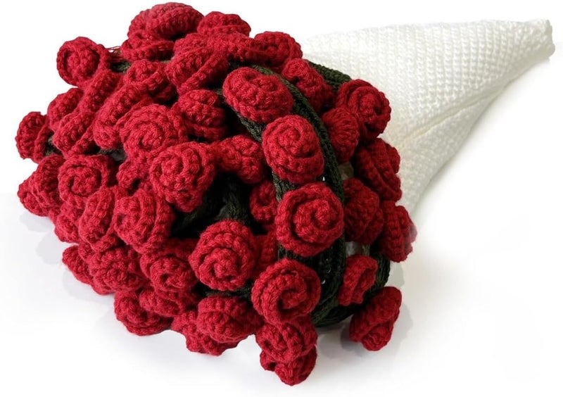 VRB Dec 1pcs 60 CM Diameter Artificial Crochet Flower Bouquet/Artificial Flowers Bunch/Crochet flowers bouquet/Crochet flowers/Flowers Bouquet Gift for Girls Home Decor,gifting,etc. (Design 10) - Image 2