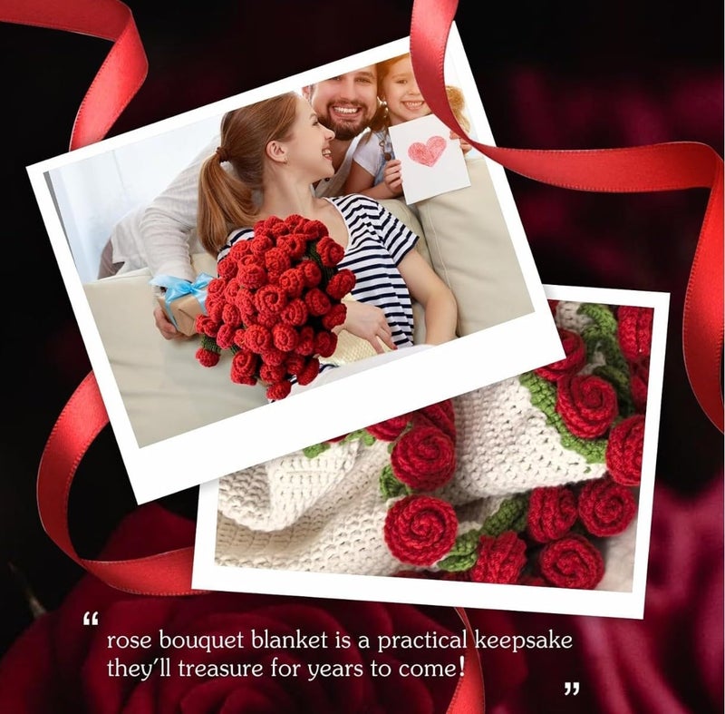 VRB Dec 1pcs 60 CM Diameter Artificial Crochet Flower Bouquet/Artificial Flowers Bunch/Crochet flowers bouquet/Crochet flowers/Flowers Bouquet Gift for Girls Home Decor,gifting,etc. (Design 10) - Image 5