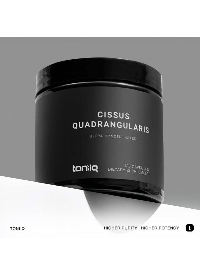 Toniiq - Toniiq Cissus Quadrangularis Capsules - Min. 40% Ketosteroids - Ultra High Strength Tendon and Joint Support Supplement - 1200mg Concentrated Cissus Extract - Wild Harvested in India - 120 Caps - Image 1