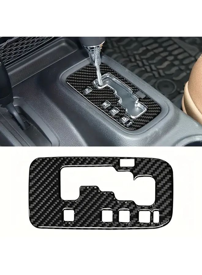 Carbon Fiber Style Center Console Gear Shift Box Panel Cover Trim For Jeep Wrangler JK JKU 2011 2017 - Image 1