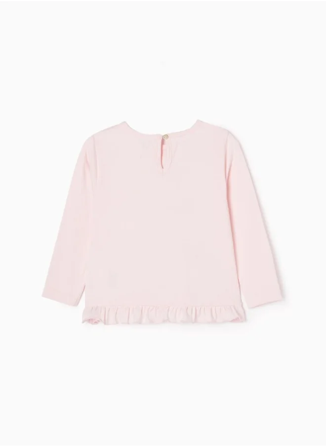 Zippy Long Sleeve Cotton T-shirt for Baby Girls 'azalea', Pink