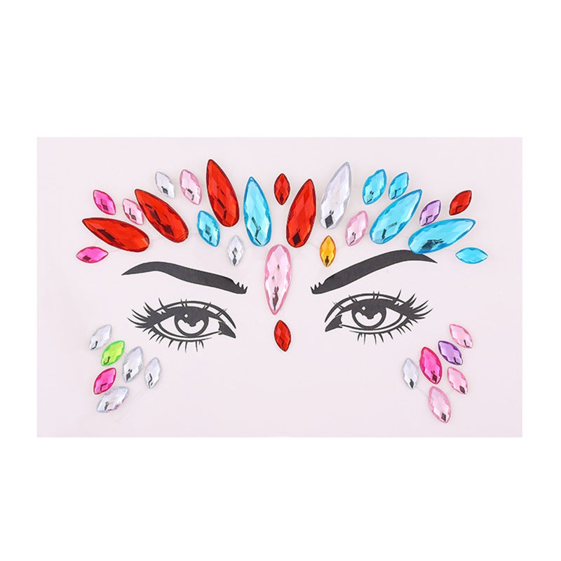 Rhinestone Face Decoration Sticker Crystal Rhinestone Decorative Sticker Eye Makeup Accessories Face Jewels Rhinestone Stickers - Image 5