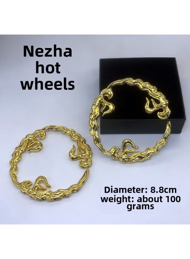 Nezha's Devil Boy's Sea-making Bracelet Gankun Ring Nezha Bracelet Men's And Women's Bracelet Couple's Bracelet Suit-Color:Nezha Hot Wheels  Gift Box  - Image 1