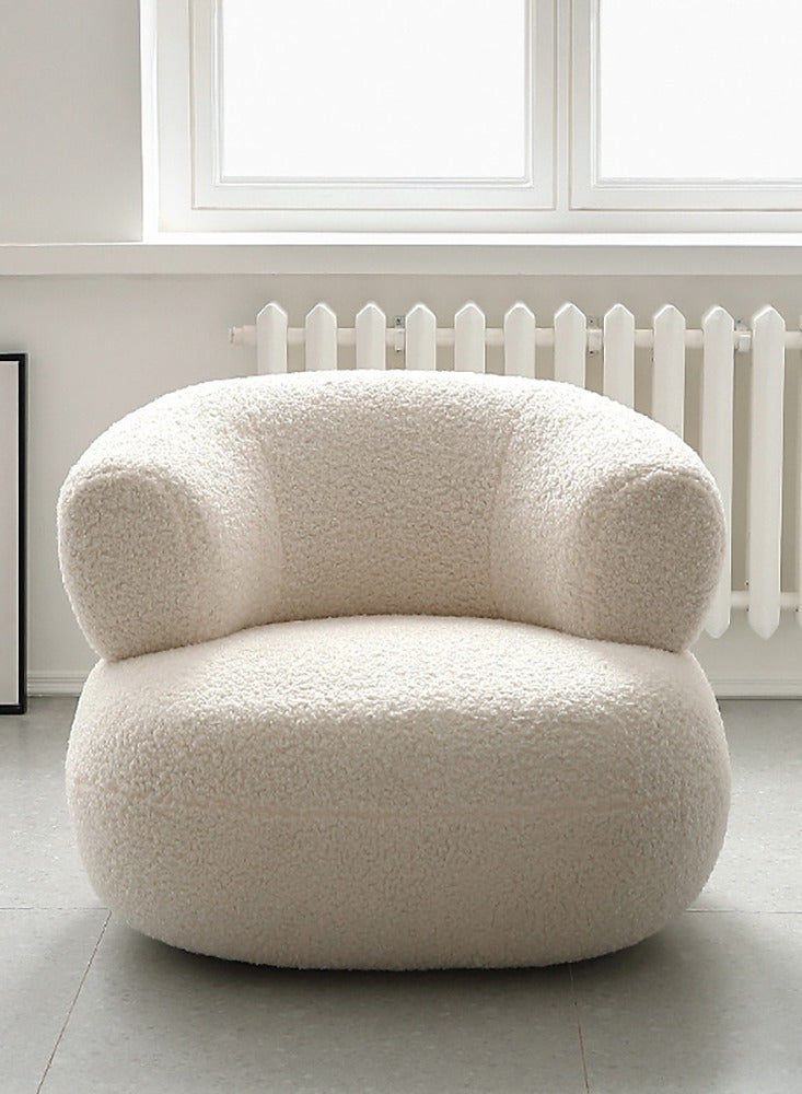 ميبل لديكور المنزل Maple Home Decoration Lamb Wool Sofa Chairs Modern Single Seat Comfy Upholstered Arm Chair Bedroom Living Room Furniture  - Image 2