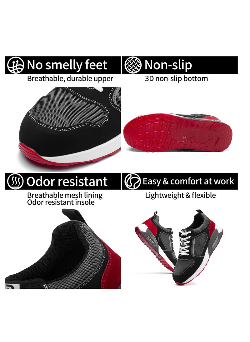Bexow BEXOW Premium Safety Shoes Steel Toe Lightweight Slip Resistant Breathable Work Sneakers with Kevlar Midsole Anti-Smashing Puncture Proof Comfortable Industrial Footwear for Men and Women  - Image 5