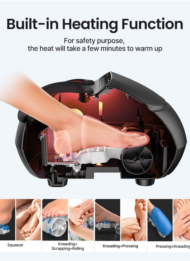 RENPHO - RENPHO Foot Massager Machine with Heat, Shiatsu Deep Kneading, Multi-Level Settings, Delivers Relief for Tired Muscles and Plantar Fasciitis, Fits feet up to Men Size 12 - Image 1
