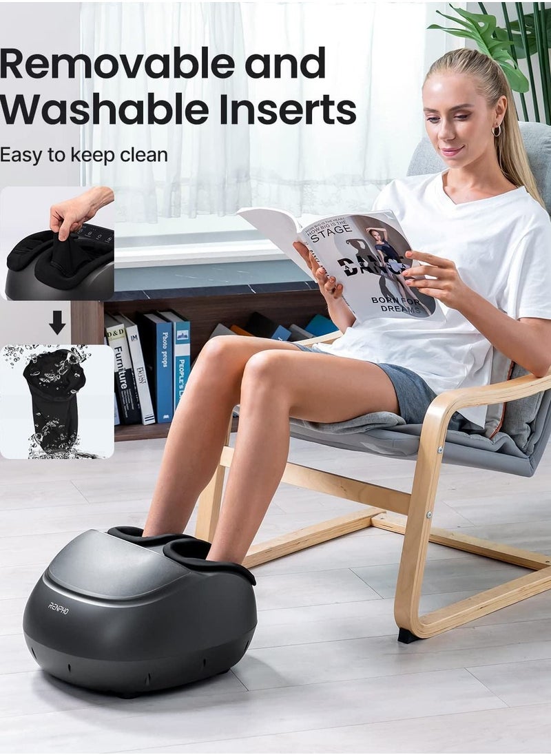 RENPHO - RENPHO Foot Massager Machine with Heat, Shiatsu Deep Kneading, Multi-Level Settings, Delivers Relief for Tired Muscles and Plantar Fasciitis, Fits feet up to Men Size 12 - Image 1