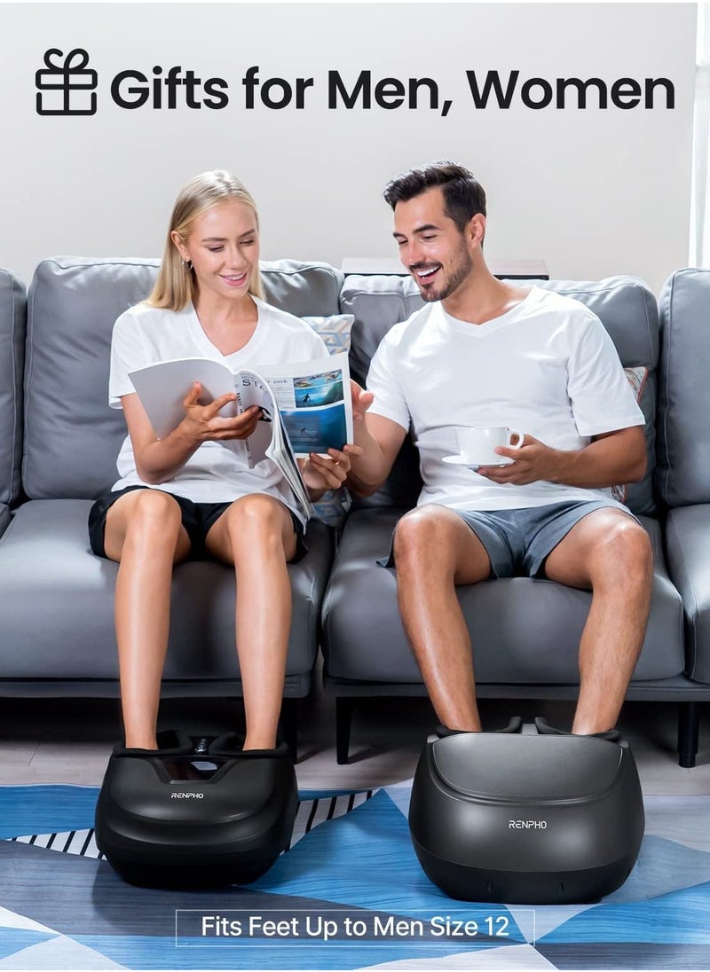 RENPHO - RENPHO Foot Massager Machine with Heat, Shiatsu Deep Kneading, Multi-Level Settings, Delivers Relief for Tired Muscles and Plantar Fasciitis, Fits feet up to Men Size 12 - Image 1