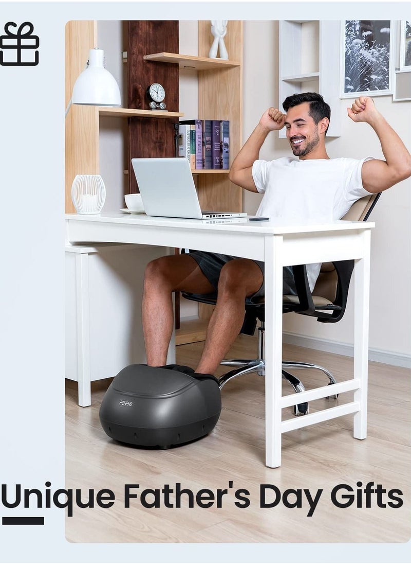 RENPHO - RENPHO Foot Massager Machine with Heat, Shiatsu Deep Kneading, Multi-Level Settings, Delivers Relief for Tired Muscles and Plantar Fasciitis, Fits feet up to Men Size 12 - Image 1