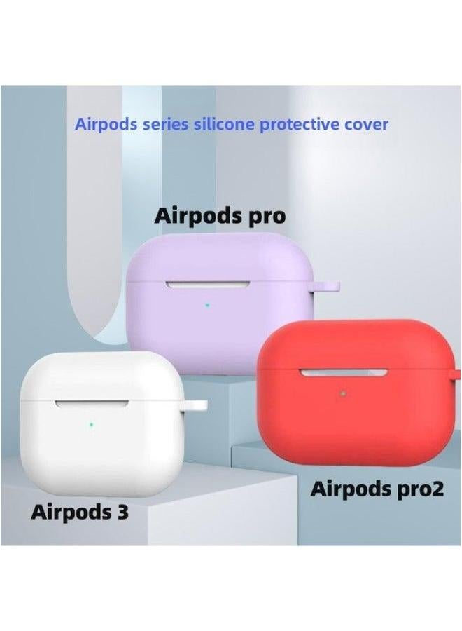 Airpodspro Earphone Case For Apple 3 Generation Bluetooth Headset Protective Cover Airpods Series Shell-Color:Dark Blue-Applicable Model:Airpods Pro2 Nude - Image 5