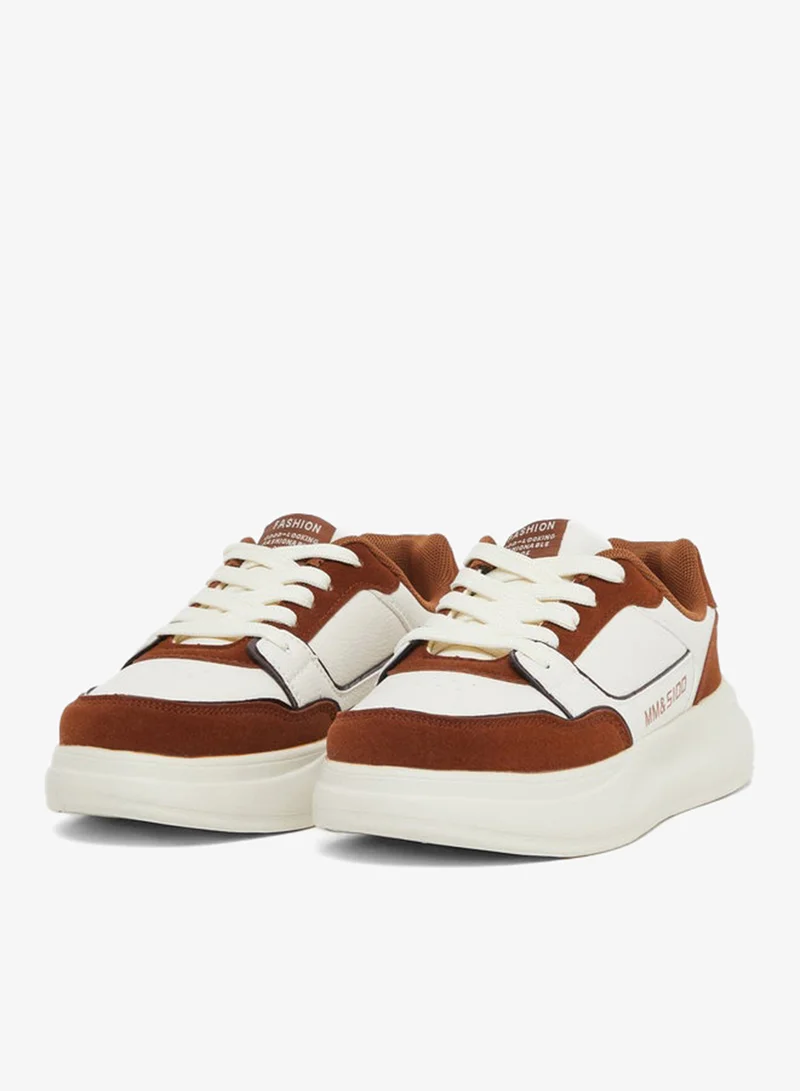 Styli Active Color Block Platform Lace Up Sneakers