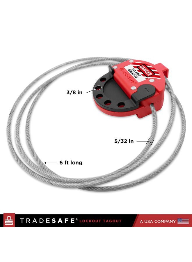 TRADESAFE Lockout Tagout Adjustable Cable Lock Out - Image 2