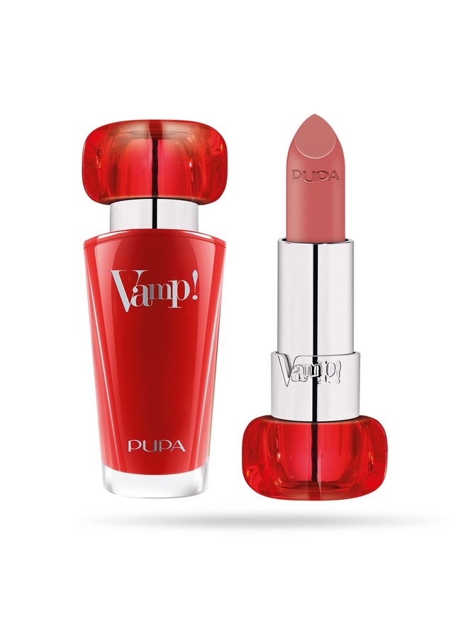 PUPA Milano Vamp! Extreme Colour Lipstick With Plumping Treatment For Fuller, Defined Lips Adds Incredible, Deep Color To Lips Soft Texture Adheres Perfectly 206 Toasted Rose 0.123 Oz - Image 1