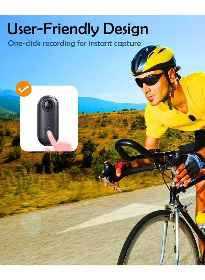 Chase Up 4K Wearable Mini Sports Camera with Magnetic Mount – Compact Action Camera for Cycling, Motorbiking, Hiking, Vlogging – 150-Minute Battery Life, Wi-Fi, H.265 Encoding, 360° Clip, One-Tap Recording - Image 2