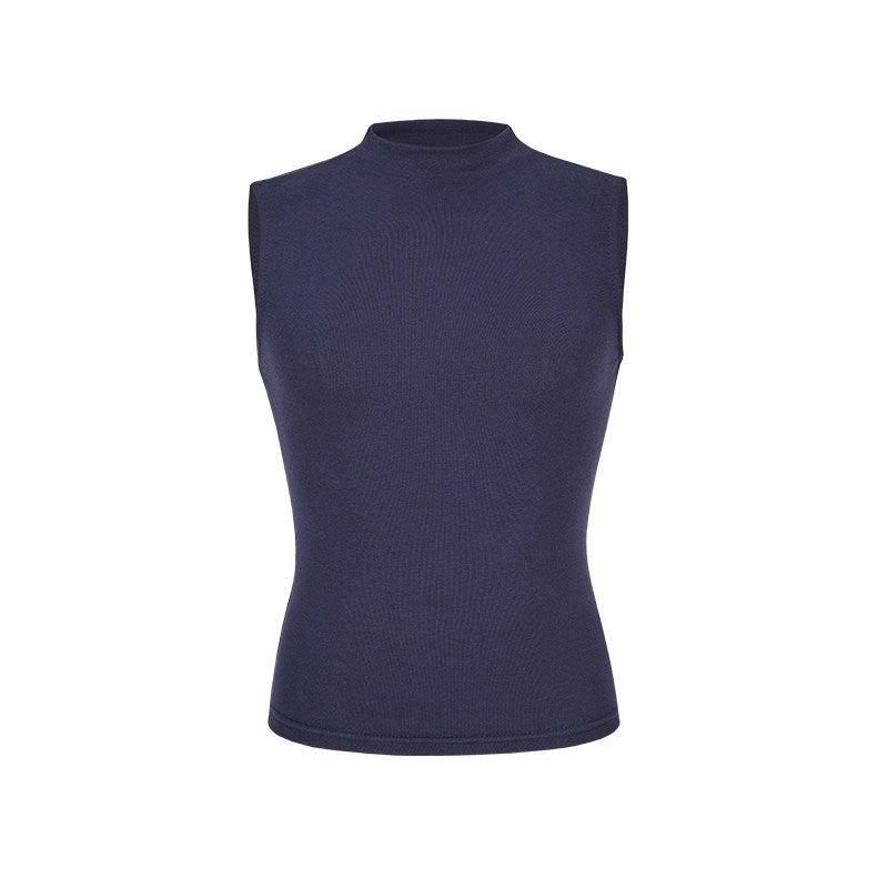 Women's Sleeveless Mock Neck Slim Fit Solid Color Camisole - Image 5