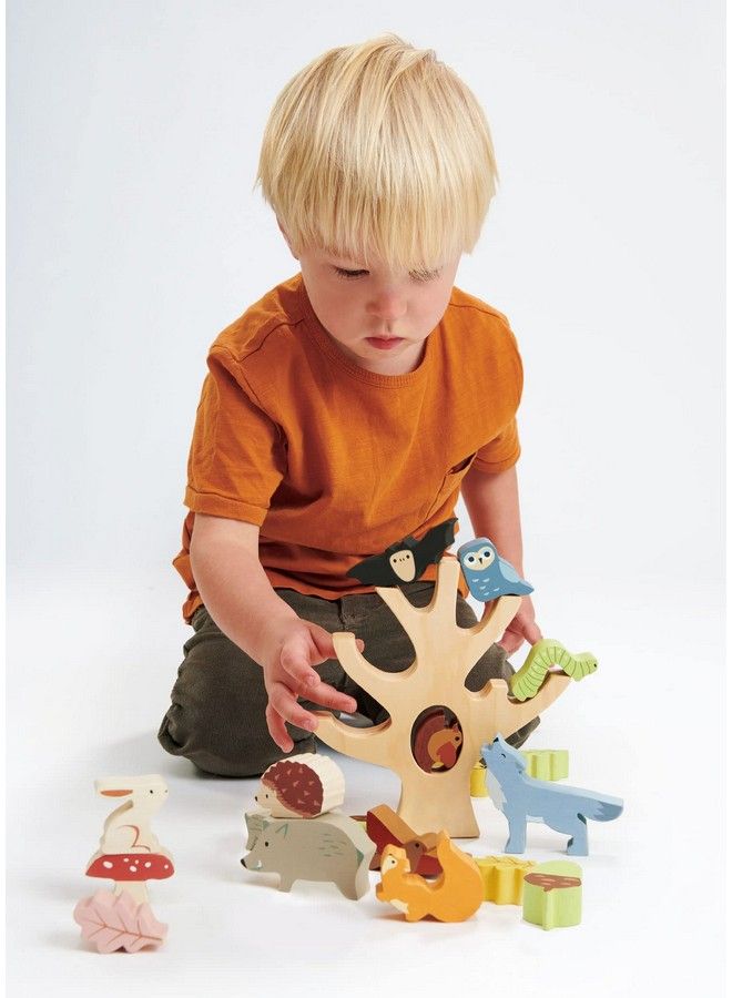Tender Leaf Toys Stacking Forest Wooden Animal Balancing Game For Children And Toddlers Manual Dexterity And Cognitive Development For Ages 18 Months+ - Image 4