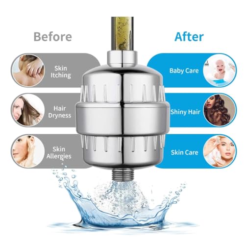DARTLER Shower Filter for Bathroom With 15-Stage | Hard Water Softener for Skin & Hair | Removes Chlorine, Heavy Metals, Rust & Impurities | Universal Fit for Tap & Showerhead - Image 4