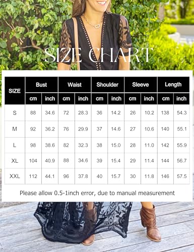 Eleter Women's Black Formal Romper Dress Sexy V Neck Lace Wedding Guest Bridesmaids Maxi Dress Long Evening Dress(S,Black) - Image 4