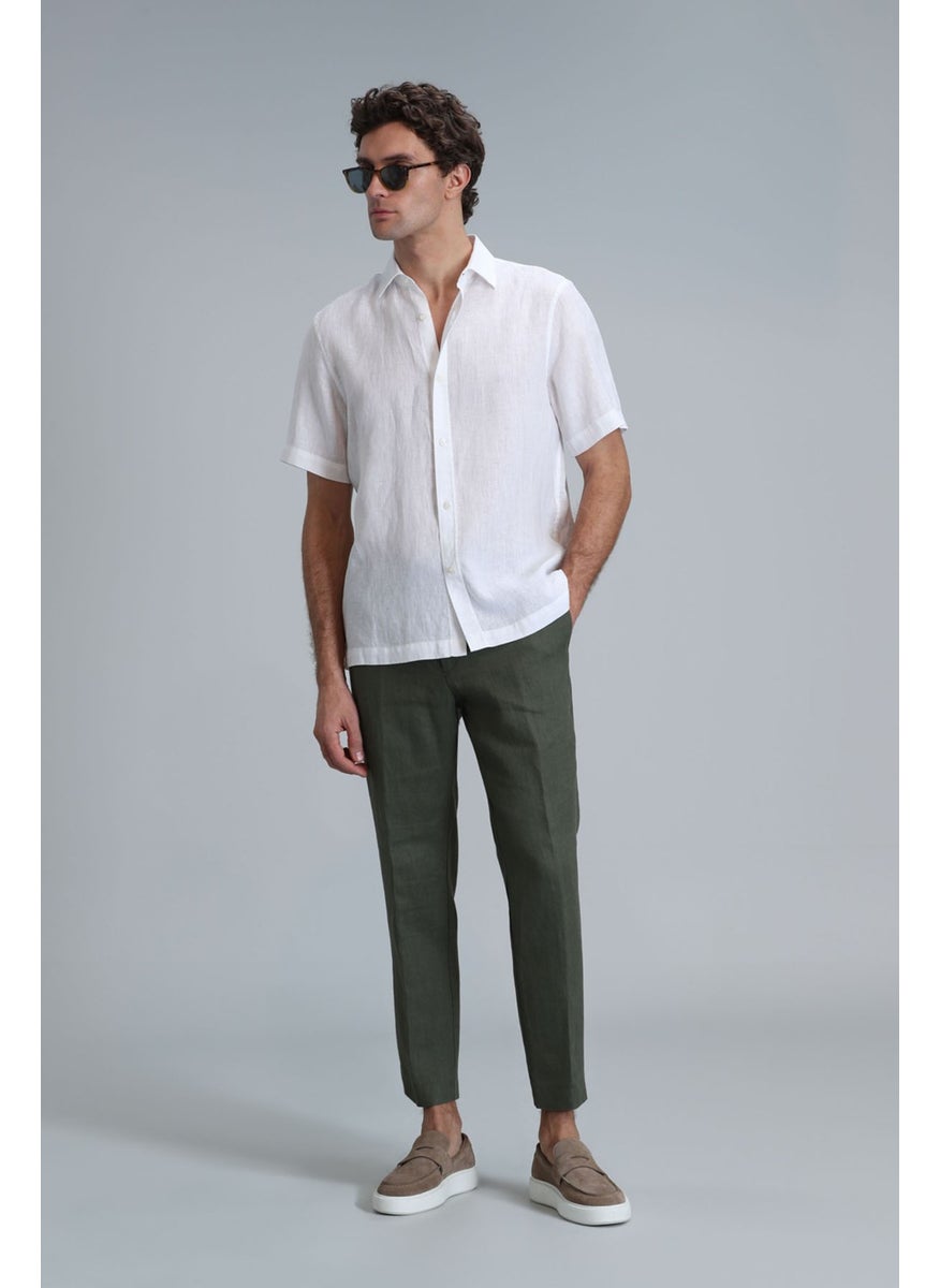 Lufian - Men's Karl Sport Chino Slim Fit Trousers 111190328 Green - Image 1