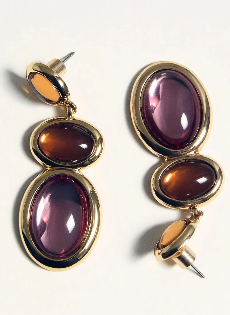 MANGO Mixed pendant earrings